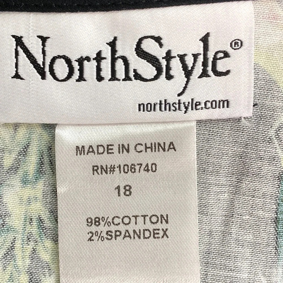 North Style Multicolor Floral Botanical Sleeveless Sheath Dress Size 18 - Picture 6 of 7